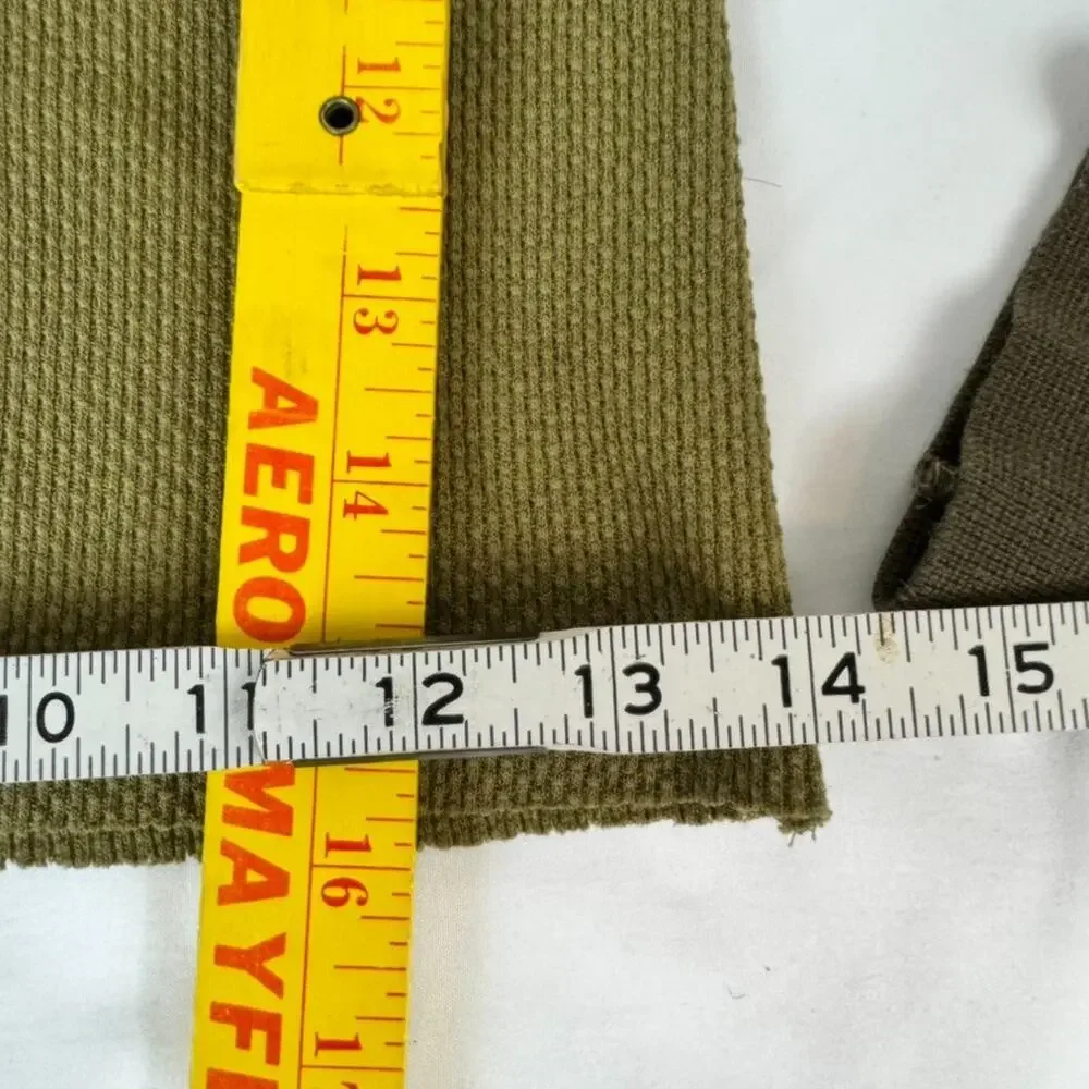 Free People XS We The Free Army Green Mikah Layering Knit Cuff Thermal Top - Picture 6 of 8